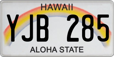 HI license plate YJB285