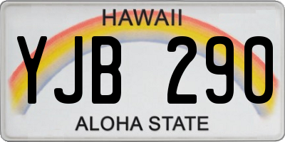 HI license plate YJB290