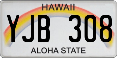 HI license plate YJB308