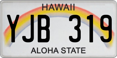 HI license plate YJB319