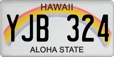 HI license plate YJB324