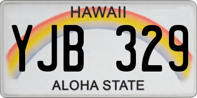 HI license plate YJB329