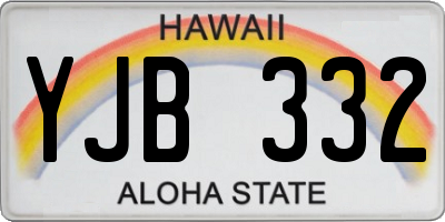 HI license plate YJB332