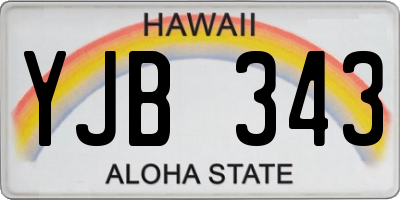 HI license plate YJB343