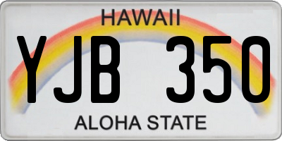 HI license plate YJB350
