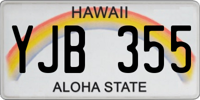 HI license plate YJB355