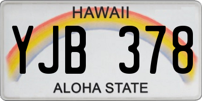 HI license plate YJB378