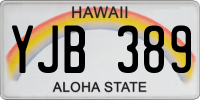 HI license plate YJB389
