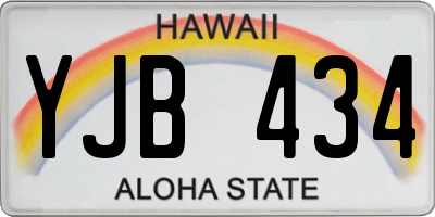 HI license plate YJB434