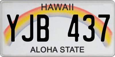 HI license plate YJB437