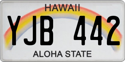 HI license plate YJB442