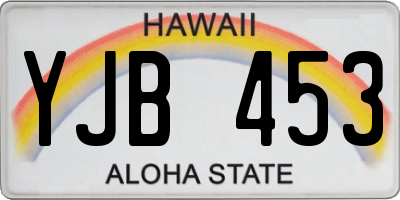 HI license plate YJB453
