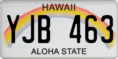 HI license plate YJB463