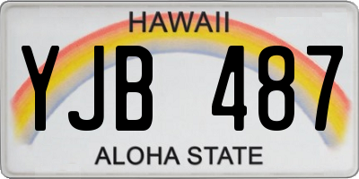 HI license plate YJB487