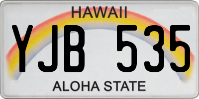 HI license plate YJB535