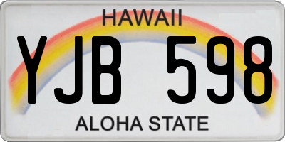 HI license plate YJB598