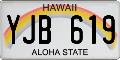 HI license plate YJB619