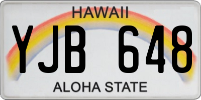 HI license plate YJB648