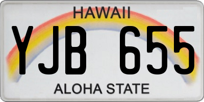 HI license plate YJB655
