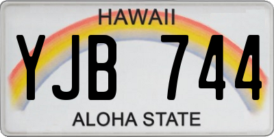 HI license plate YJB744