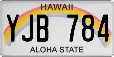HI license plate YJB784