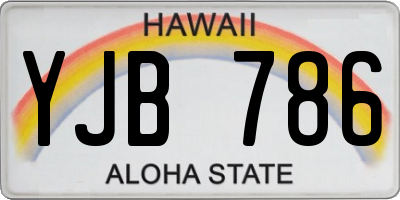 HI license plate YJB786