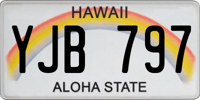 HI license plate YJB797