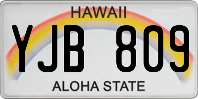 HI license plate YJB809