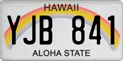 HI license plate YJB841