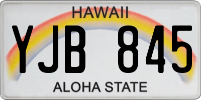 HI license plate YJB845