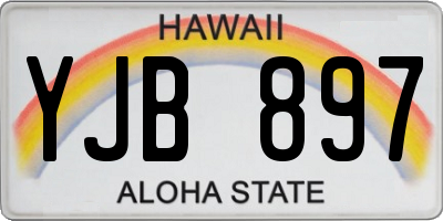 HI license plate YJB897