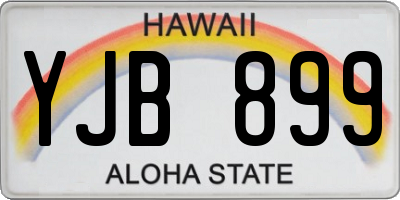 HI license plate YJB899