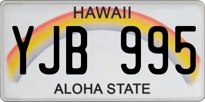 HI license plate YJB995