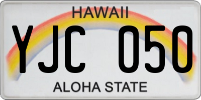 HI license plate YJC050