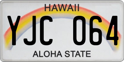 HI license plate YJC064