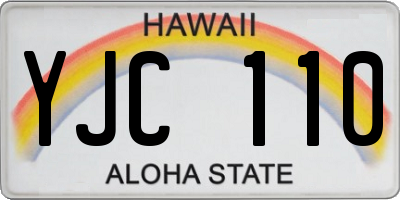 HI license plate YJC110