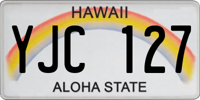 HI license plate YJC127