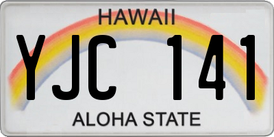 HI license plate YJC141