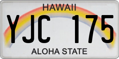 HI license plate YJC175