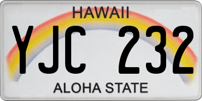 HI license plate YJC232
