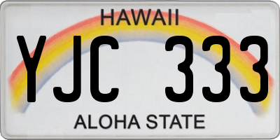 HI license plate YJC333