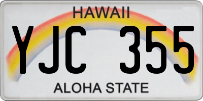 HI license plate YJC355