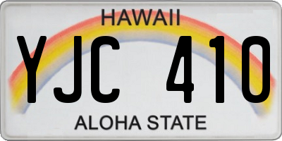 HI license plate YJC410