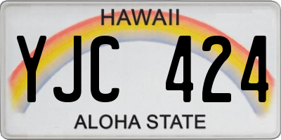 HI license plate YJC424