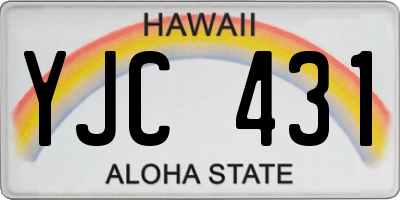 HI license plate YJC431
