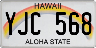 HI license plate YJC568