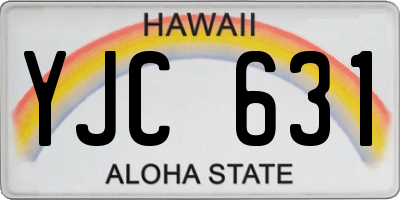 HI license plate YJC631