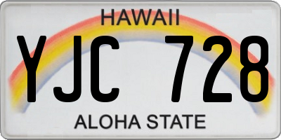 HI license plate YJC728