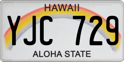 HI license plate YJC729