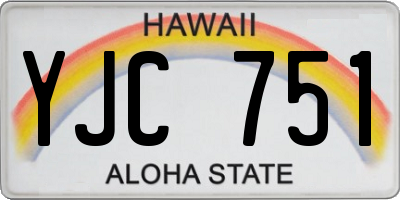 HI license plate YJC751